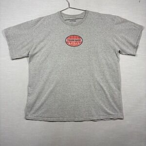 Vintage Nike Team Staff Shirt Men XL Gray Distressed Cracked Silver Tag